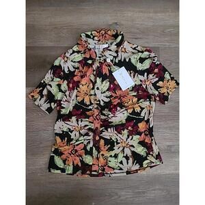 NWT WAYF Multicolor Floral Button Up Shirt Women's Medium